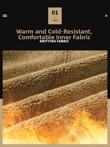 Macro shot of thick brown sherpa fleece lining for thermal insulation and comfort