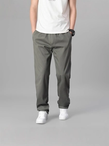 Pantalon Décontracté Homme Coupe Droite Pur Coton Respirant Résistant Pantalon Cargo Pour Extérieur Quotidien Loisirs Style Minimaliste