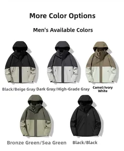 Collection of outdoor 3-in-1 jackets showing five color variants for men and women