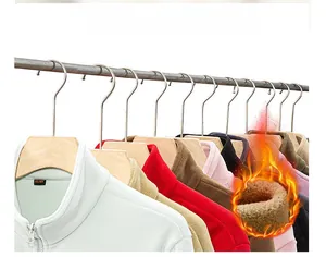 Reihe bunter Fleece-Innenfutter mit Wärmespeicherung und durchgehendem Reißverschluss