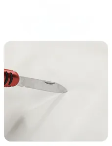 Macro shot of anti-scratch and abrasion resistant white outdoor jacket performance fabric