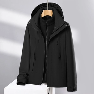 Giacca outdoor 3-in-1 impermeabile per uomo e donna con cappuccio e polsini regolabili