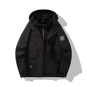 Professional 3-in-1 Outdoor Jacket For Women Men Waterproof Windproof Outer Shell And Removable Fleece Liner Hooded Coat