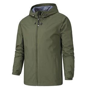 Waterproof Windproof Men Hooded Outdoor Jacket Breathable Hiking Mountaineering Sport Coat Lightweight Casual Outerwear