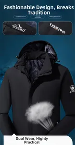 Detail of windproof black jacket featuring warm fleece lining and breathable fabric texture