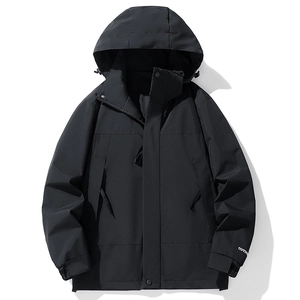 Men Outdoor Windbreaker Jacket Waterproof Windproof Hooded Coat Lightweight For Hiking Camping Sports Casual Outerwear