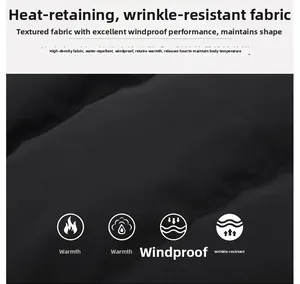 Detail of high-density functional fabric with windproof and waterproof texture for winter coats