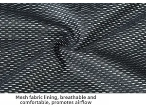 Macro detail of breathable honeycomb mesh lining for men's outdoor fishing vest