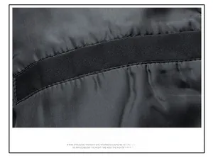 Close-up detail of the smooth inner lining and practical built-in pocket of the men's jacket