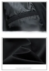 Detail view of the hidden inner pocket and high-density fabric texture of the men jacket