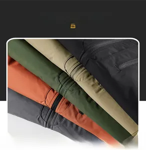 Detailed close-up showing the varied color options and high-quality fabric of outdoor jackets