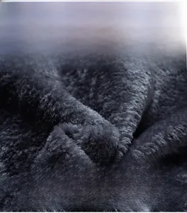 Close-up of thick grey fleece lining for windproof and warm outdoor mountain jacket