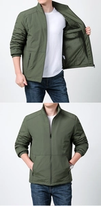Detail of army green outdoor jacket featuring warm fleece lining and sturdy metal zipper