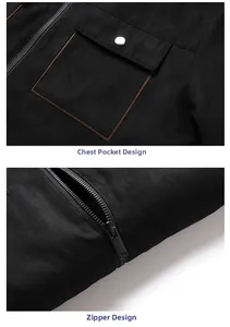 Macro detail of men's suede jacket featuring chest pocket with trim and metal zipper