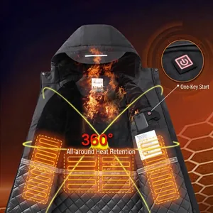 Veste chauffante intelligente USB pour extérieur avec doublure polaire et zones de chaleur