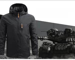 Detail of black outdoor jacket featuring adjustable velcro cuffs and a waterproof zipper