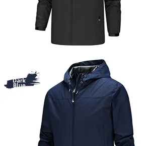 Detail view of adjustable hood and zipper on waterproof outdoor mountain jackets