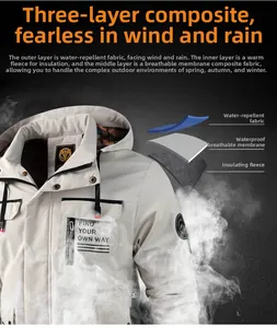 Close-up of three-layer composite fabric showing waterproof shell and warm fleece lining