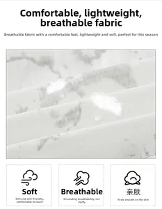 Détail du tissu respirant blanc à texture marbrée montrant l'évacuation de l'humidité