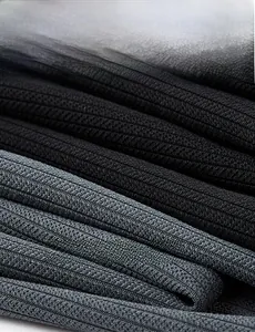 Detail of breathable quick-dry ice silk fabric with fine vertical stripe texture on pants
