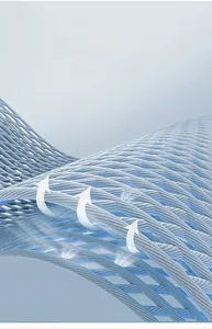 Macro view of 3D breathable knit fabric texture for men's quick-dry ice silk shirt