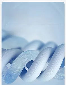 Close-up of light blue ice silk fabric showing breathable fiber texture and heat insulation