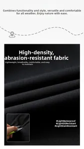 Detail of high-density black outdoor fabric with waterproof and anti-scratch features