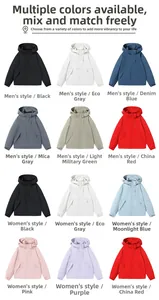 Color palette of 12 windproof and waterproof outdoor jackets for men and women