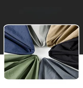 Texture detail of men's lightweight sun protection jackets in six different colors