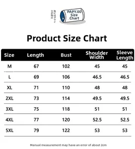 Guide des tailles pour veste de protection solaire camouflage respirante du M au 5XL