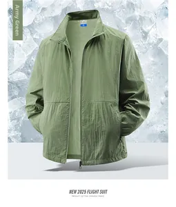 Close-up of army green sun protection jacket fabric with cotton and spandex texture