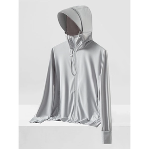 UPF50 Ice Satin Sun Protection Jacket Lightweight Breathable Outdoor Fishing Windbreaker With Detachable Brim For Men Women
