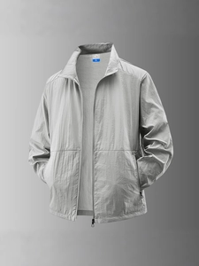 Men's Sun Protection Jacket Lightweight Windproof Waterproof Outdoor Sports Quick Dry Stand Collar Casual Coat For Summer