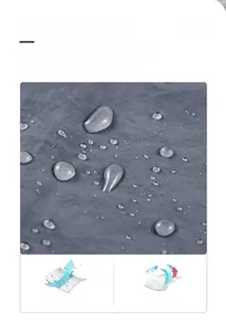 Detail showing water-repellent grey fabric with droplets for breathable summer jackets