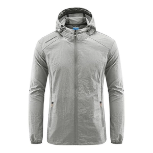Giacca Protettiva Solare Leggera Traspirante Giacca a Vento Con Cappuccio Sport all'Aperto Nylon Anti-UV Asciugatura Rapida Cappotto per Uomo Donna