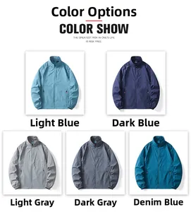 Sélection de couleurs pour vestes de protection solaire légères anti-UV en cinq teintes