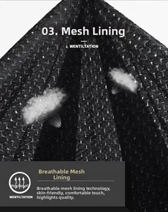 Close-up of breathable mesh fabric on men's vest showing high air permeability