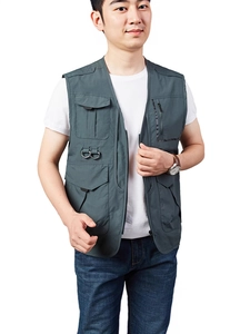 Herren Outdoor Utility Weste Mehrere Taschen Angeln Fotografie Weste Langlebiges Nylon Ärmellose Casual Sport Jacke Für Reise