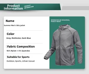 Detail view of 96% nylon 4% spandex fabric composition for men's sun protection hoodie
