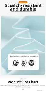 Detailed view of light blue ice silk fabric showing anti-pilling and wrinkle-free texture