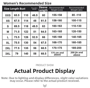 Guide des tailles pour veste outdoor femme avec recommandations de poids et de taille
