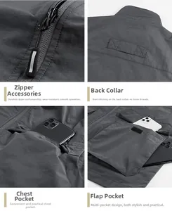 Detail of durable ripstop fabric, smooth zipper, and multi-pocket storage on vest