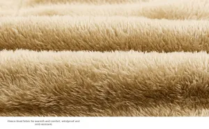 Macro shot of the dense brown fleece lining on men's thick winter padded jacket