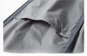 Detailed view of inner pocket stitching and smooth fabric texture for sun protection jacket