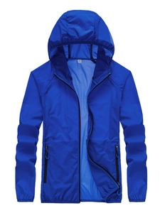 Men Hooded Sun Protection Jacket UV Proof Breathable Lightweight Summer Nylon Spandex Hiking Travel Outdoor Casual Coat