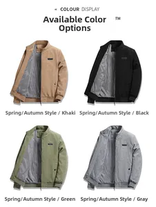 Detailed grid showing corduroy jackets in khaki, black, green, and grey colors