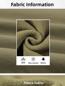 Detail of warm olive green polar fleece fabric showing soft texture and durability
