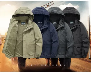 Detailed view of breathable mesh lining and diverse color options for outdoor jackets
