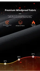 Detail of high-density windproof fabric with warm fleece lining for men's winter jacket