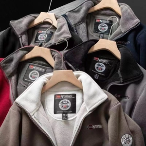 Geographical Norway men's outdoor heavy polar fleece jacket in assorted colors